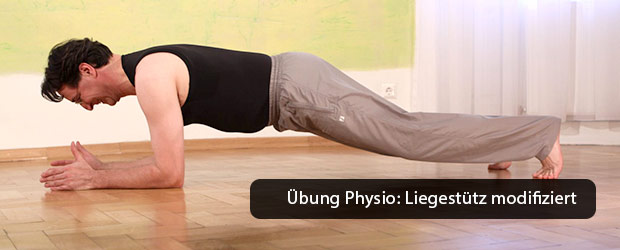 übung physio liegestütz